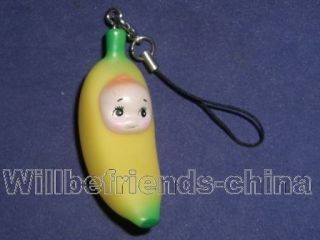 Baby Banana Figure Mobile Phone Charm Camera PSP Dangle Pendant Strap 