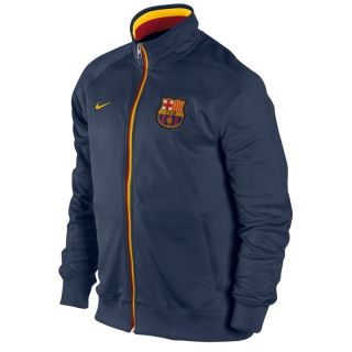 Nike FC Barcelona Core Trainer Jacket Soccer Sweater   Navy