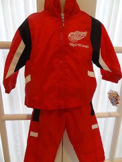 NWT NHL Detroit Red Wings Infant 2 Piece Windsuit  Sizes 12, 18 & 24 