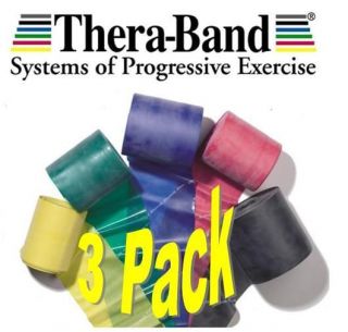 Theraband Thera band resistance bands. 3 Pack. DISCOUNTED! NHS Yoga 