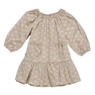 Paper Wings Pink Long Sleeve Vintage Smock Dress for Baby or Toddler