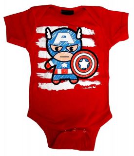   America Avengers Scribble Marvel Comics Baby Creeper Romper Snapsuit