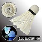   Colorful LED Lighting Sport Feather Birdies Badminton Shuttlecock New