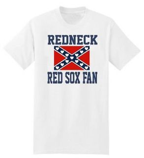 Redneck Baseball Fan with Rebel Flag White T Shirt   Pick Your 