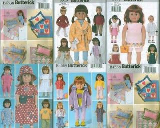 Butterick American Girl 18 Doll Clothes Sewing Pattern