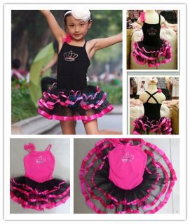 New Girls Ballet Costume Tutu Skirt Gymnastics Leotard Dance Dress SZ 