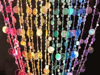 Beaded Curtains Champagne Bubbles Rainbow Hanging Beads for wedding 