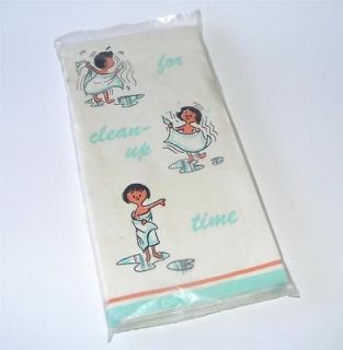   GIRL DRYING OFF Comic Illustrated Paper Guest Towels BROWNIE CREATION
