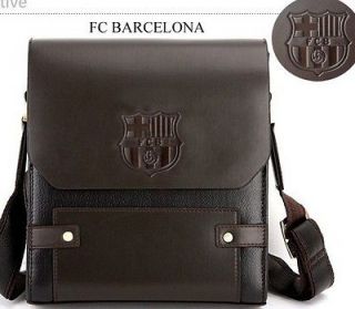 2012 FC BARCELONA MESSI SOCCER SPORT FANS Leather Shoulder Messenger 