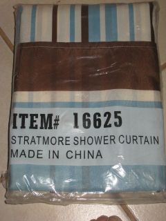 blue stripe shower curtain in Shower Curtains