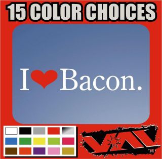 Love Bacon Vinyl Sticker decal Heart officer deputy police cop funny 