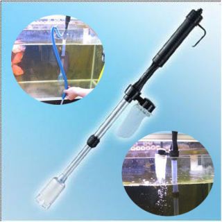   Battery Syphon Auto Fish Tank Vacuum Gravel Water Filter Cleaner