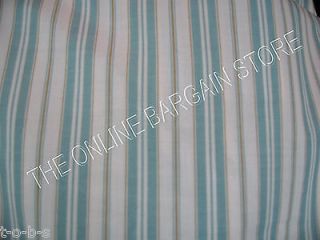   Barn Classic Ticking Stripe Bed Skirt Dust Ruffle Twin King Blue Tan