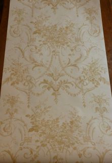 RARE Tuileries gold wallpaper French toile vintage 3 available SEE 