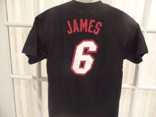   Miami Heat Lebron James Name & Number Player Tee  Youth Sizes S   XL