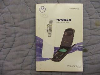 motorola startac st7800w user manual guide cell phone