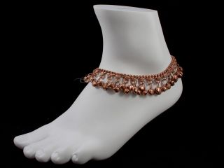 Anklet Ankle Bracelet Chain Jewelry   Copper Tone with Bells (JC315)