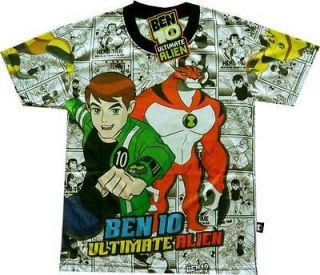 BEN 10 TENNYSON ULTIMATE ALIEN Cartoon Design Kids Boy T Shirt Sz.8 