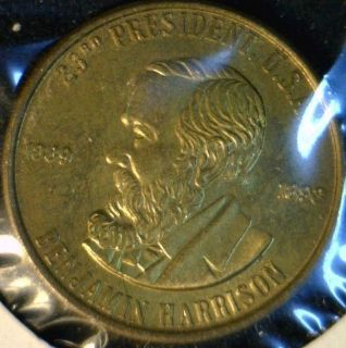 Benjamin Harrison Franklin MINT Commemorative Bronze Medal   Token 