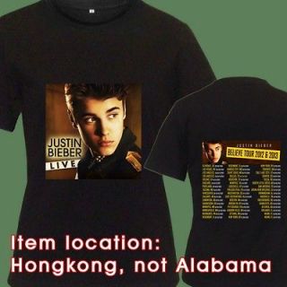 Justin Bieber Believe CD DVD Album Live Tour Date Tickets New TEE T 