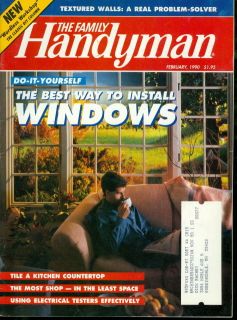1990 Family Handyman Magazine Install Windows/Tile a Kitchen 
