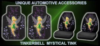 4PC TINKERBELL MYSTICAL FLOOR MATS AND CAR SEAT COVERS