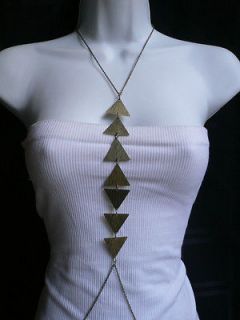   2012 NECKLACE ANTIQUE GOLD METALS CELEBRITY FASHION BODY CHAIN JEWELRY