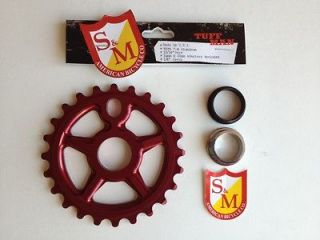   MAN 24 Tooth Red Sprocket Chain Wheel Ring Crank Profile BMX Dirt Bike