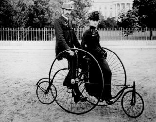 Rare photo of an 1850 Bicycle built for Two Photo
