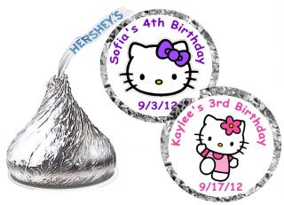 108 HELLO KITTY BIRTHDAY PARTY FAVORS HERSHEY KISSES LABELS
