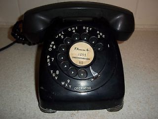 Vintage Black Bakelite Monophone Automatic Electric Rotary Telephone 