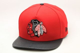 New Era Chicago Blackhawks Snake Skin Strapback Hat [Red] Snapback 