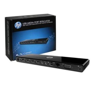  USB Media Port Replicator / Docking Station Ethernet VGA Audio Black