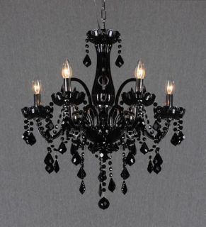 black glass chandelier in Chandeliers & Ceiling Fixtures