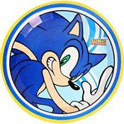 Sonic The Hedgehog Birthday Party Supplies 8 Big Plates