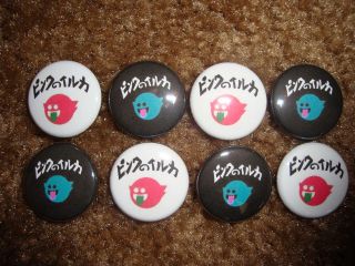 PINK DOLPHIN BOO Buttons Pins Badges Tisa Hoodie Shirt Hat Hundreds 