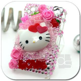 Hello Kitty Bling Hard Skin Case Cover Blackberry 8520 8530 Curve 3G 