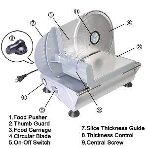 PRO NEW ELECTRIC DELI CHEESE MEAT FOOD SLICER CUTTER 7.5 BLADE 150W