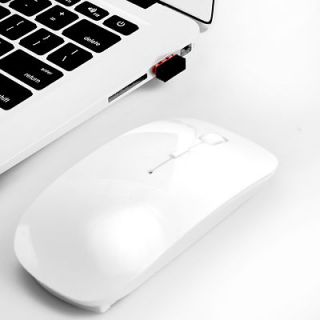 Mini 2.4 Ghz RF Wireless Mouse White For Laptop Macbook Pro Air Mac OS