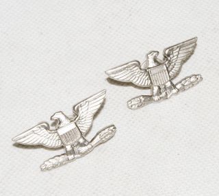   WWII US ARMY COLONEL EAGLE WAR BIRD DEVICE PIN BADGE INSIGNIA  31925