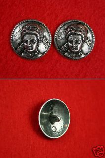 Pair of Pewter COUNTESS ELIZABETH BATHORY Buttons   NEW