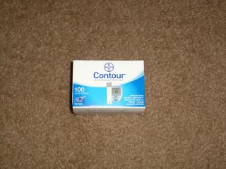 Bayer Contour Blood Glucose Diabetic Test Strips  1 box of 100 strips