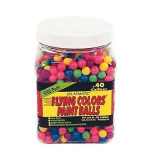   Jar of 1000 Paintballs   40 cal.   for Blowguns   Assorted Colors