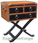 Campaign Style Furniture Bombay Box End Table Chest