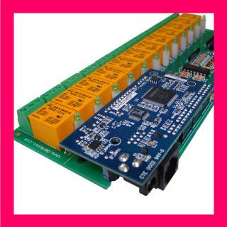 Web controlled I/O ADC 12 relay output board: IP, MAC, PING, JAVA