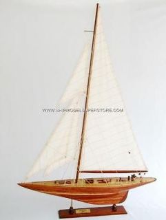 ENTERPRISE SAIL BOAT MODEL YACHT ENTERPRISE HAND CRAFTED WOOD NOT A 