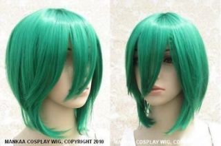 Heat Resistant New Teal green Long Bang short BOB cosplay hair wig