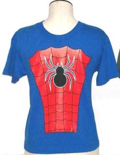 NEW Boys Youth Kids T Shirt SPIDER MAN dress up Costume SIZE 5 6 7 8 