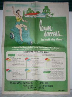 Vintage 1957 Excello Lawn Mower Print Ad Lady on Riding Mower