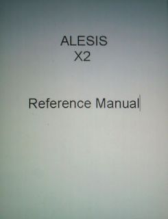   X2 PROFESSIONAL MIXING CONSOLE REFERENCE MANUAL BOOK BOUND IN ENGLISH